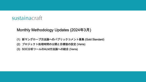 Monthly Methodology Updates（2024年3月）
